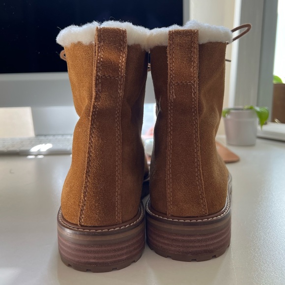 Clair Lace-Up Boot in Shearling-Lined Suede - Picture 3 of 6